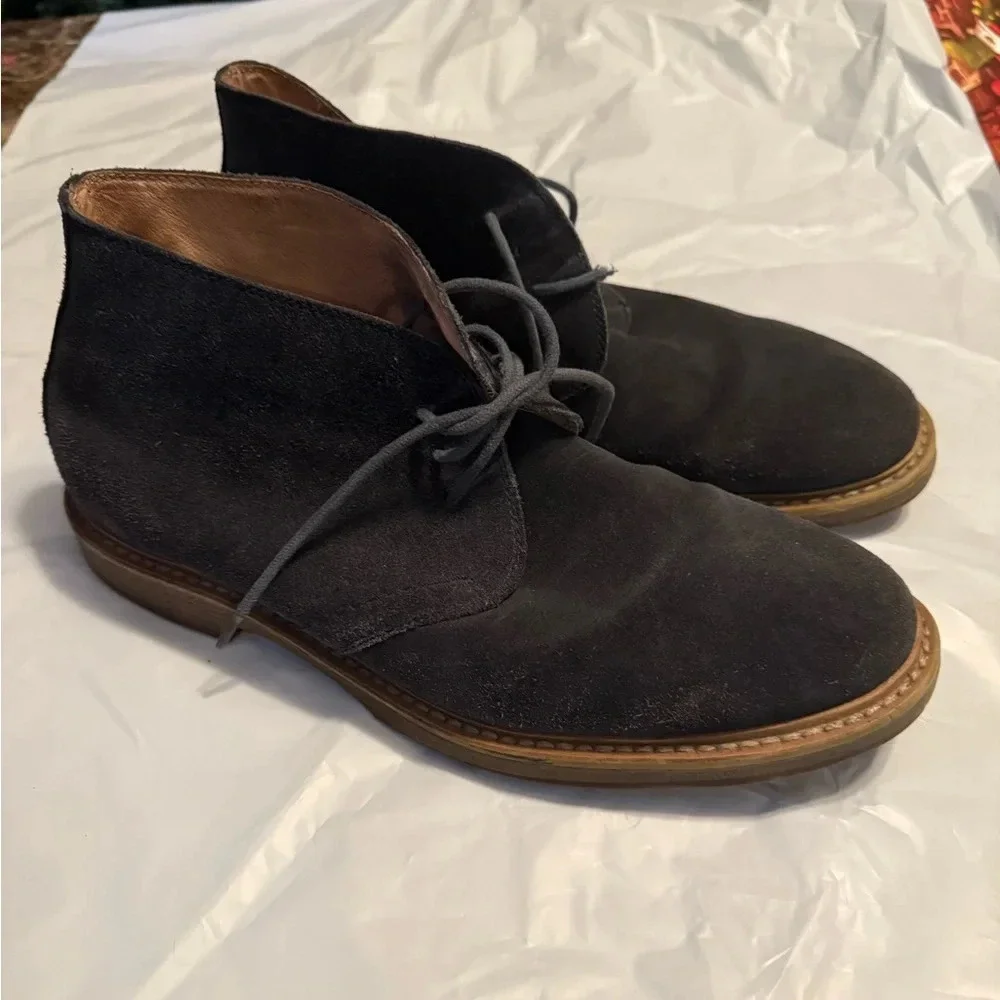 1901 Blue Men’s Leather Suede Shoes Size 10.5